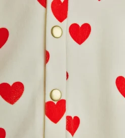 Heldragter|Mini Rodini Heldragt - Velour - Hearts - Hvid