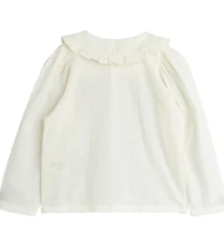 Skjorter|Mini Rodini Skjorte - Strawberry Schiffli - Hvid