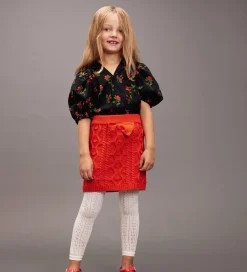 Skjorter|Mini Rodini Skjortebluse - Sort m. Tyttebær