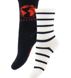 Unisex-Tøj|Strømper|Mini Rodini Strømper - 2-pak - Society - Blå