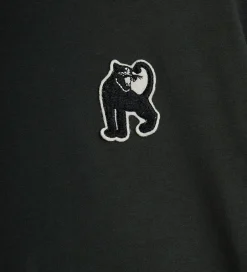 Unisex-Tøj|T-Shirts|Mini Rodini T-shirt - Panther patch - Sort
