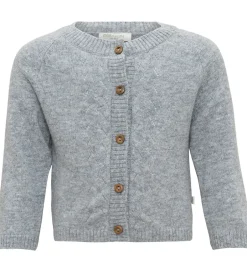 Striktrøjer|Minimalisma Cardigan - Inka - Uld - Gråmeleret