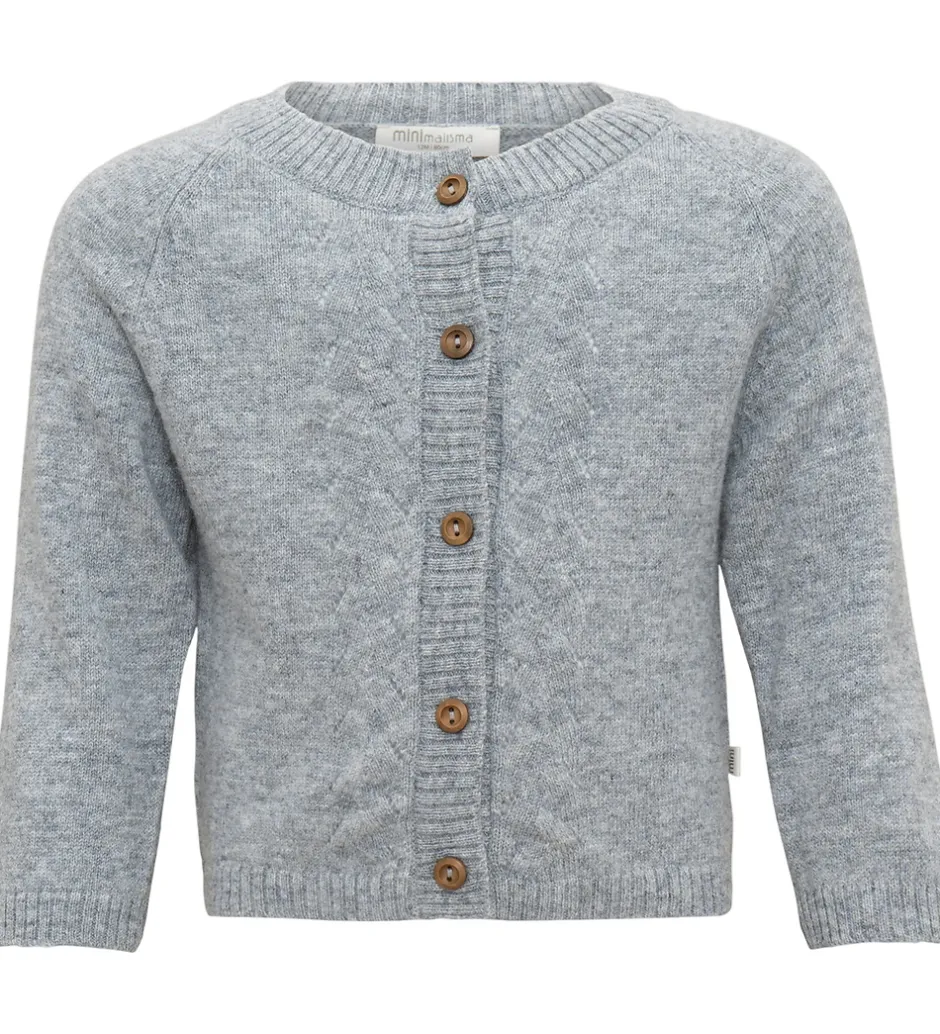 Striktrøjer|Minimalisma Cardigan - Inka - Uld - Gråmeleret