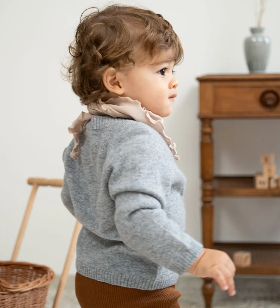 Striktrøjer|Minimalisma Cardigan - Inka - Uld - Gråmeleret