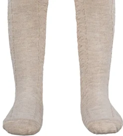 Strømpebukser|MiniPop Strømpebukser - Bambus - Off White Melange