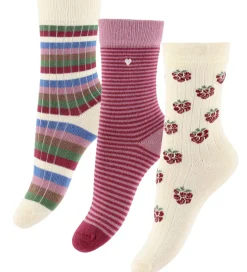 Strømper|MiniPop Strømper - Bambus - 3-pak - Blackberry Mix