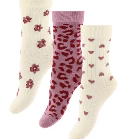 Strømper|MiniPop Strømper - Bambus - 3-pak - Autumn Anemone mix