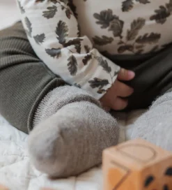 Strømper|Uld|MiniPop Strømper - Uld/Polyamid - Brown Melange