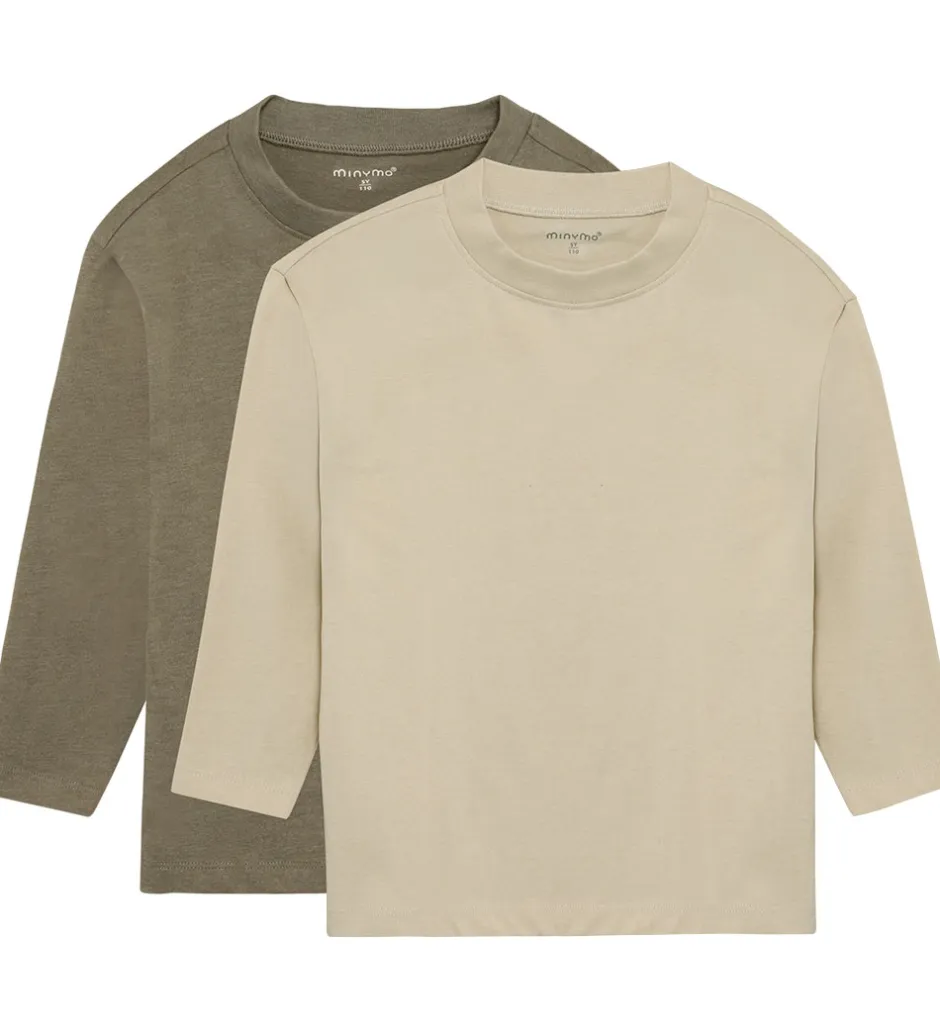 T-Shirts|Basis|Minymo Bluser - 2-pak - Loose Fit - Vetiver