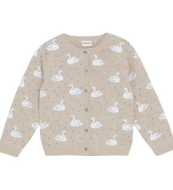 Cardigans|Minymo Cardigan - Strik - AOP - Smoke Gray