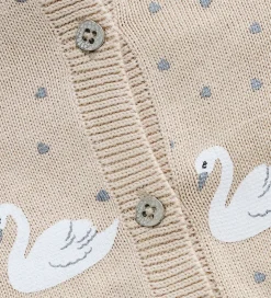 Cardigans|Minymo Cardigan - Strik - AOP - Smoke Gray