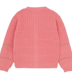 Striktrøjer|Minymo Cardigan - Strik - Rib - Strawberry Ice