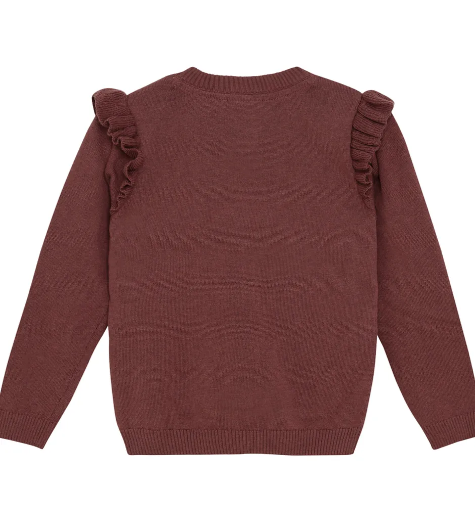Cardigans|Striktrøjer|Minymo Cardigan - Strik - Rose Brown