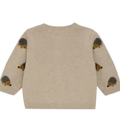 Striktrøjer|Minymo Cardigan Knit - Beige Melange