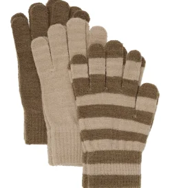 Uld|Handsker Og Luffer|Minymo Handsker - 3-pak - Uld - Caribou