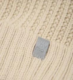 Huer Og Hatte|Minymo Hue m. Fleece - Uld/Akryl - Sandshell m. Kvast