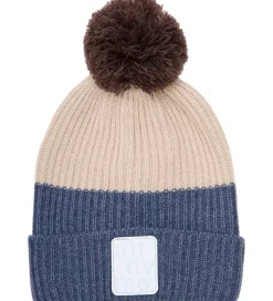 Huer Og Hatte|Minymo Hue m. Fleece - Uld/Akryl - Parisian Night m. Kvast