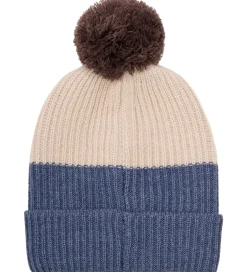 Huer Og Hatte|Minymo Hue m. Fleece - Uld/Akryl - Parisian Night m. Kvast