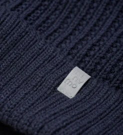 Huer Og Hatte|Minymo Hue m. Fleece - Uld/Akryl - Parisian Night m. Kvast