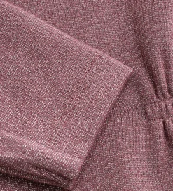 Kjoler|Minymo Kjole - Glitter - Rib - Rose Brown