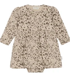 Kjoler|Bodyer|Minymo Kjolebody l/æ - AOP - Smoke Gray