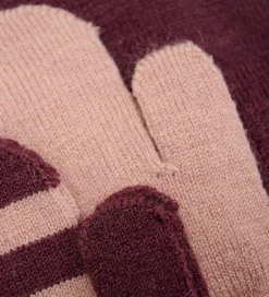 Uld|Handsker Og Luffer|Minymo Luffer - 3-pak - Uld - Strik - Catawba Grape