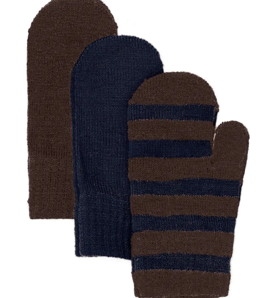 Uld|Handsker Og Luffer|Minymo Luffer - 3-pak - Uld - Parisian Night