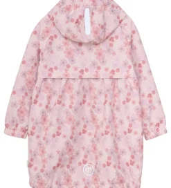 Regntøj|Minymo Regnjakke - PE - Peach Whip m. Blomster