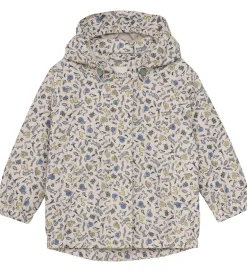 Regntøj|Minymo Regnjakke - PE - Timber Wolf m. Print