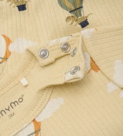 Shorts Og Knickers|Minymo Shortssæt - Shorts/T-shirt - Rib - Parsnip