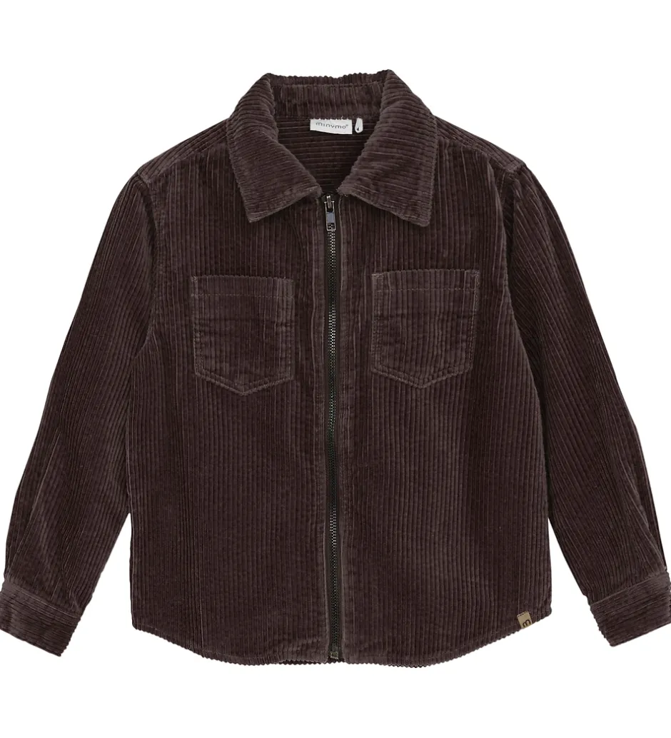 Skjorter|Minymo Skjorte - Cord - Fløjls - Chocolate Chip
