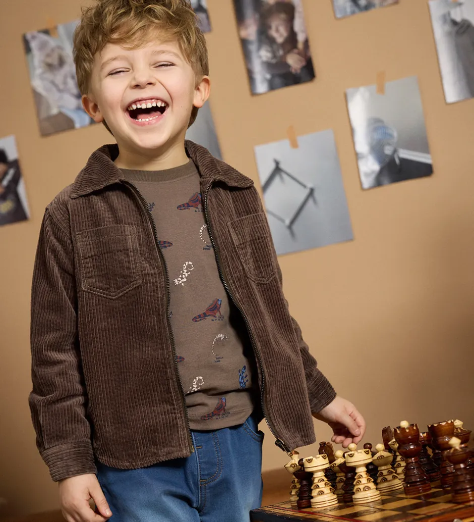 Skjorter|Minymo Skjorte - Cord - Fløjls - Chocolate Chip