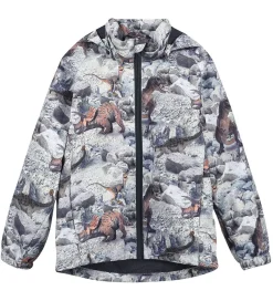 Sommerjakker|Minymo Sommerjakke - Blue Nights m. Dinosaurer