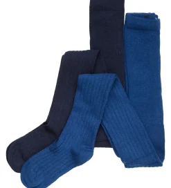 Strømpebukser|Minymo Strømpebukser - 2-pak - Rib - Noos - Total Eclipse