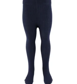 Strømpebukser|Minymo Strømpebukser - 2-Pak - Solid Rib - Total Eclipse