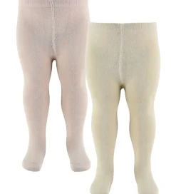 Strømpebukser|Minymo Strømpebukser - 2-pak - Burnished Lilac/Creme