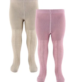 Strømpebukser|Minymo Strømpebukser - Strik - 2-pak - Woodrose