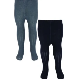 Strømpebukser|Minymo Strømpebukser - Uld - 2-Pak - Dark Navy