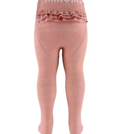 Strømpebukser|Minymo Strømpebukser m. Blonder - Rose Cloud