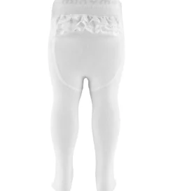 Strømpebukser|Minymo Strømpebukser m. Blonder - Hvid