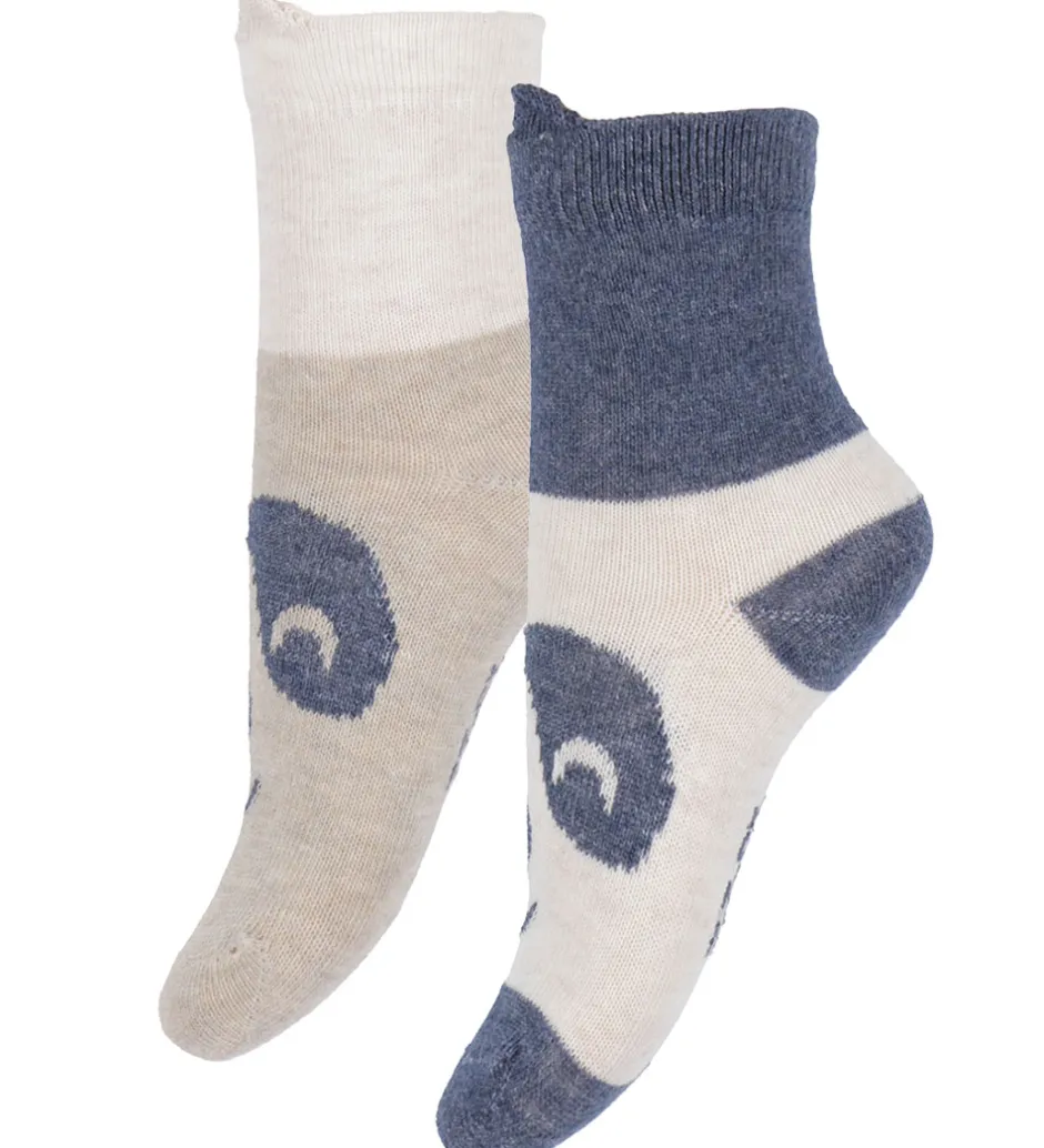 Strømper|Minymo Strømper - 2-pak - Blue Nights m. Pandaer