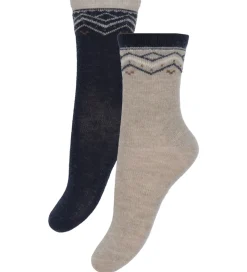 Strømper|Basis|Minymo Strømper - 2-pak - Dark Navy