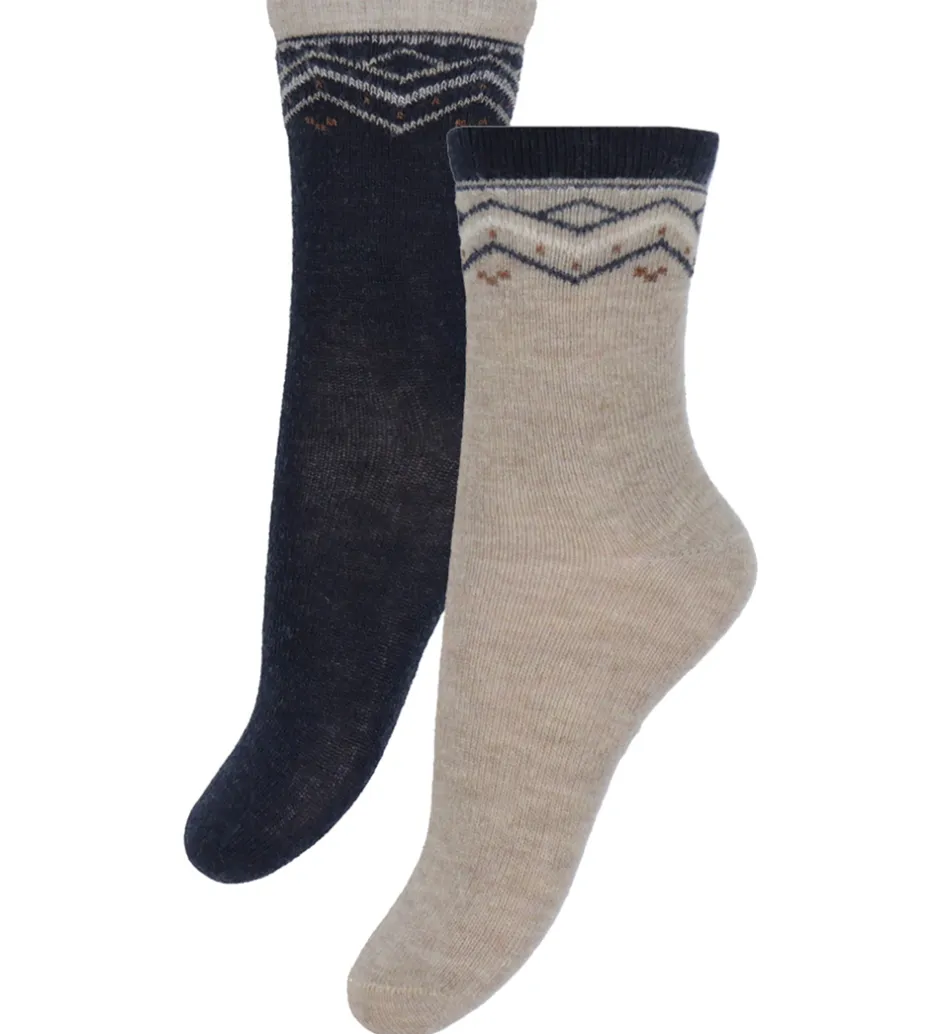 Strømper|Basis|Minymo Strømper - 2-pak - Dark Navy