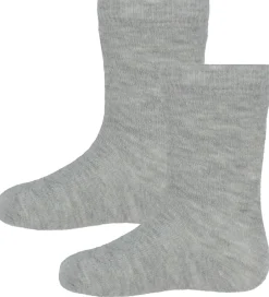 Strømper|Basis|Minymo Strømper - 2-pak - Light Grey Melange