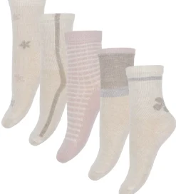 Strømper|Minymo Strømper - 5-pak - Shell m. Mønster