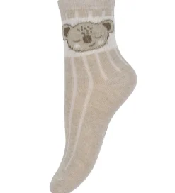 Strømper|Minymo Strømper - 2-pak - Silver Mink m. Print