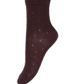 Strømper|Minymo Strømper - 5-pak - Wild Rose/Lilla/Hvid m. Prikker