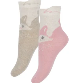 Strømper|Minymo Strømper - 2-pak - Wild Rose m. Dådyr