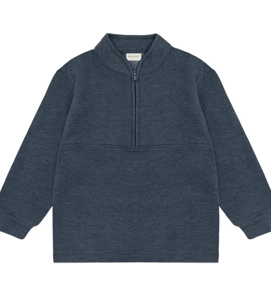 Basis|Minymo Sweatshirt m. Lynlås - 2-pak - Vetiver