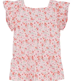 Toppe|Minymo Top - Rosen Quartz m. Blomster